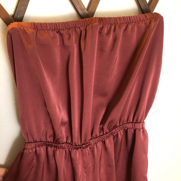 Urban Outfitters Satin Tube Top Culotte Jumpsuit - Picture 4 of 8